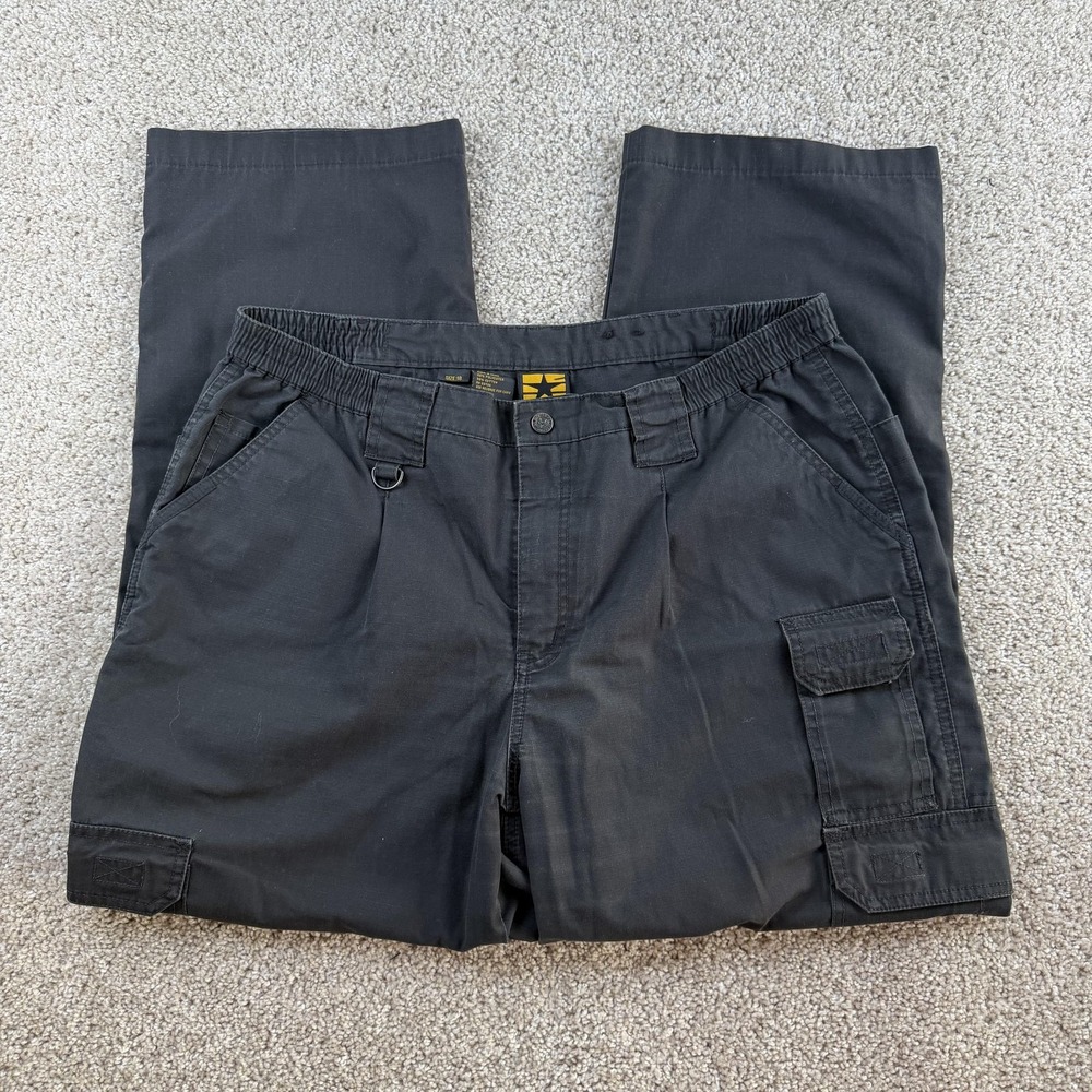 Propper Cargo Pants Womens 18 Black Twill Elastic Waist Relaxed First Responder